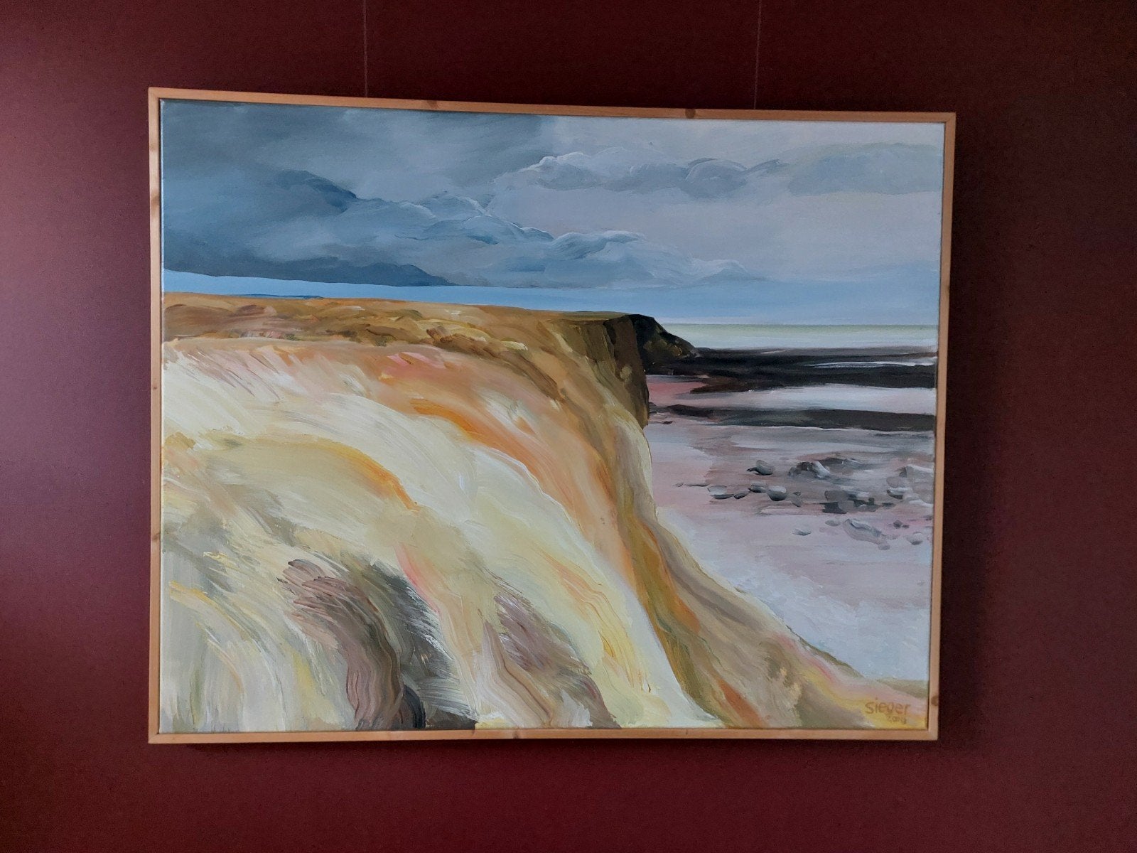 Schilderij Eilandkust van Sieger Rodenhuis, 2019, Ophalen, Landschap
