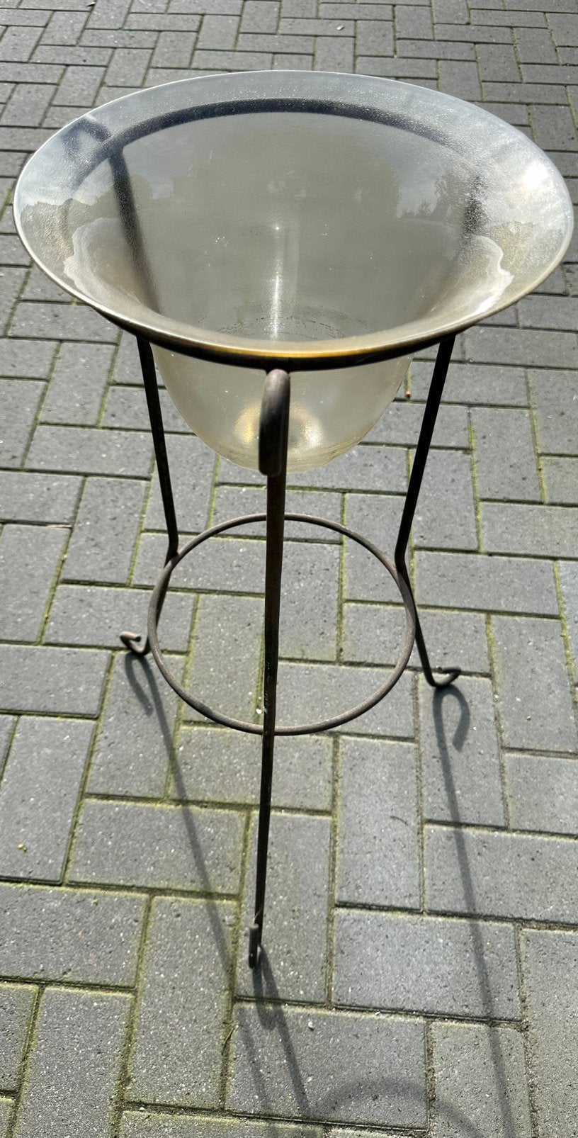 plantenrek van ijzer en glas, Ophalen, Minder dan 30 cm, Rond, Zo goed als nieuw