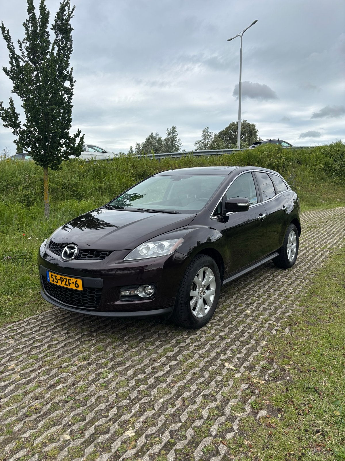 Mazda CX-7 2.3 Turbo 191KW 2008 Bruin, Auto's, 1450 kg, 4 cilinders, Bruin, Handgeschakeld