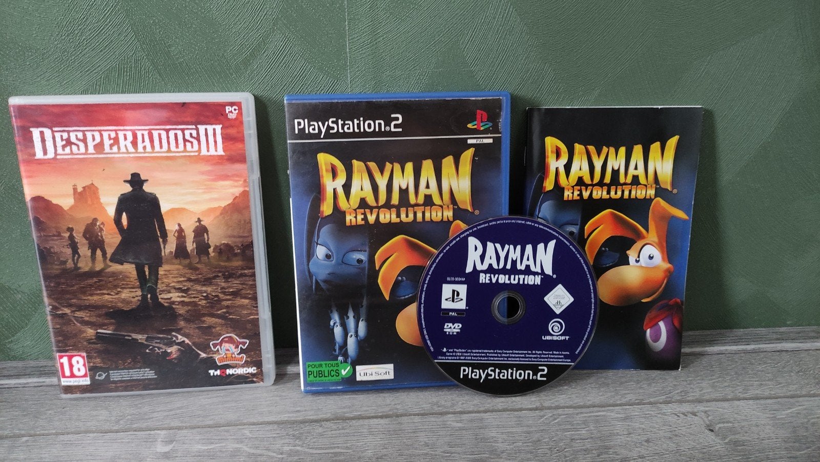 Rayman Revolution ps2 en gratis desperados 3 pc game, 3 spelers of meer, Ophalen of Verzenden, Zo goed als nieuw, Vanaf 3 jaar