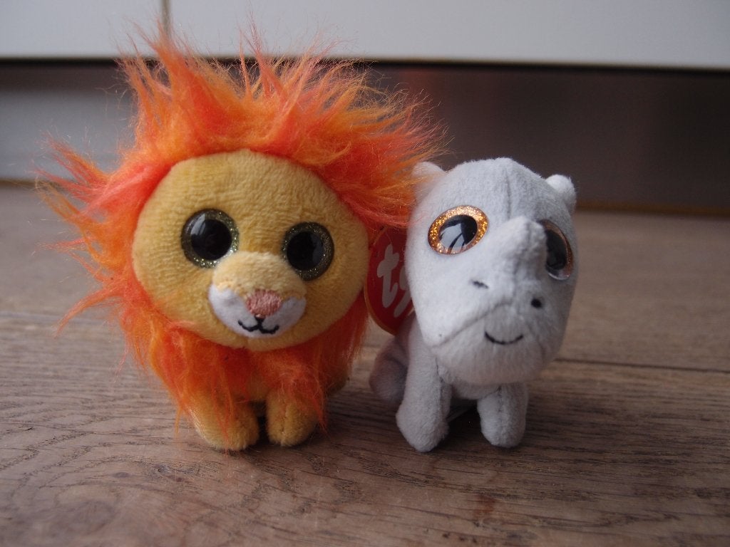 Twee kleine originele Beanie Boo knuffels, Overige karakters, Overige typen, Ophalen of Verzenden, Klein (minder dan 20 cm)