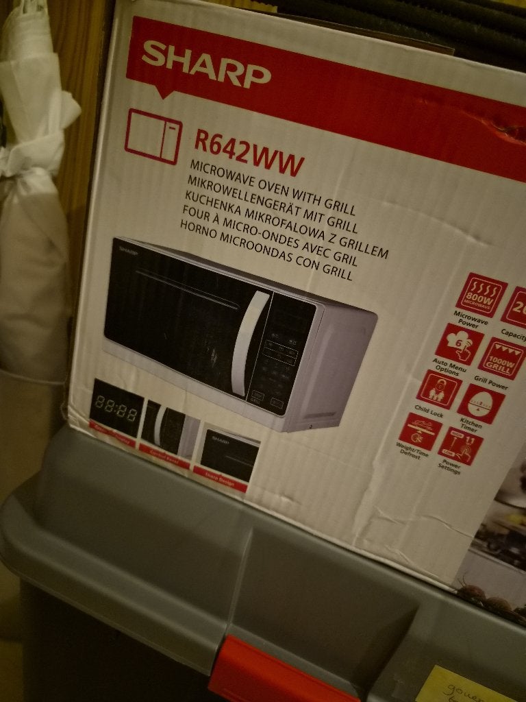 Magnetron met grill, WIT, Witgoed en Apparatuur, Magnetrons, Ophalen, Nieuw, Grill