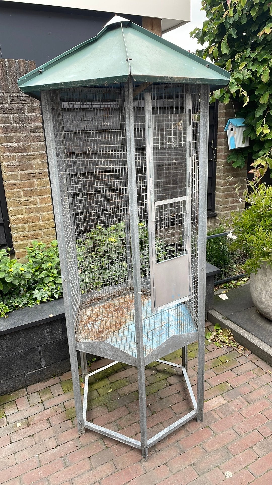 Volière, Dieren en Toebehoren, Vogels | Hokken en Kooien, Ophalen of Verzenden, Zo goed als nieuw, Aluminium, Volière