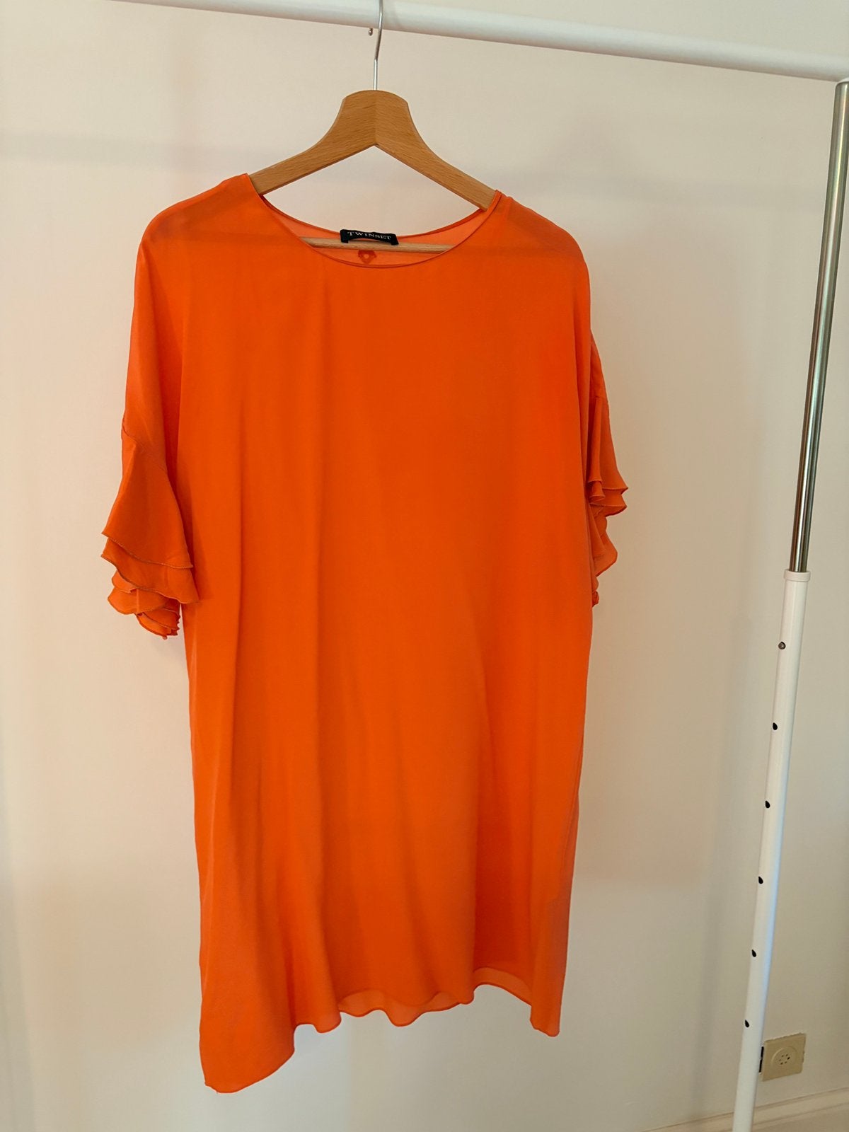 Twinset zijden korte jurk maat 42, Ophalen of Verzenden, Zo goed als nieuw, Oranje