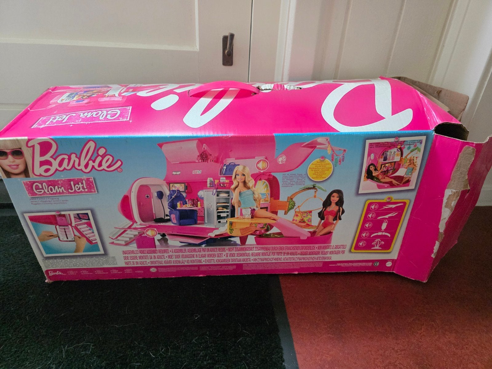 Barbie Glam Jet Vliegtuig Speelset, Kinderen en Baby's, Speelgoed | Poppen, Ophalen of Verzenden, Zo goed als nieuw, Barbie