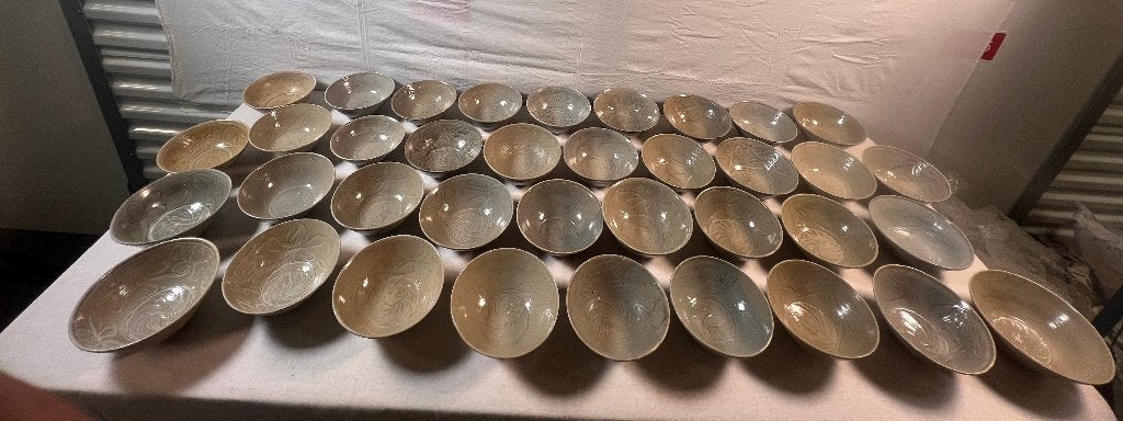 Chinees Song Celadon hoge kommen (37 stuks), Ophalen