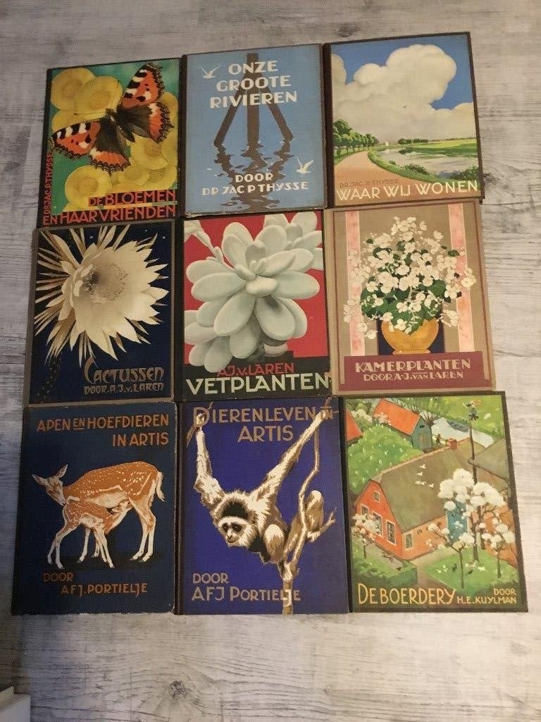 Verkade plaatjesalbums, J.P.Thijsse, Portielje, Van Laren, Boeken, Ophalen of Verzenden, Gelezen, Plaatjesalbum