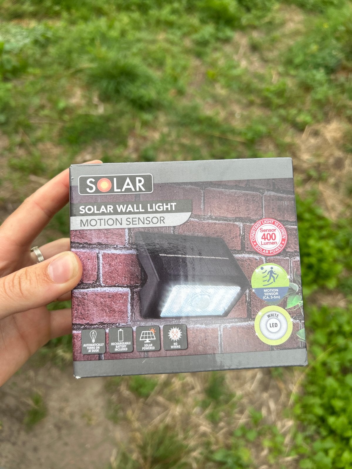 Solar Wandlamp met Bewegingssensor - Wit LED, Tuin en Terras, Buitenverlichting, Ophalen, Zonne-energie, Minder dan 50 watt, Wandlamp
