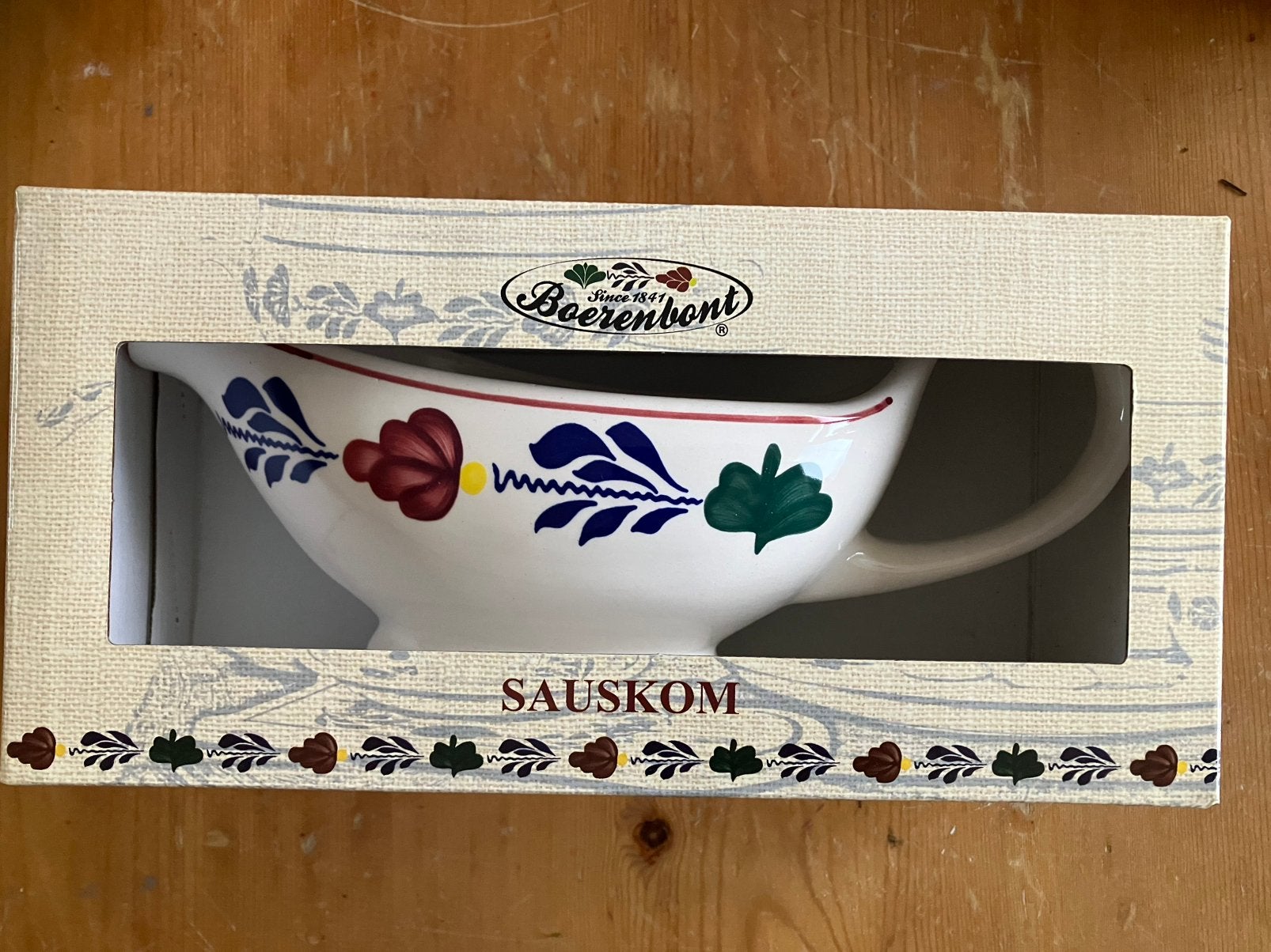 Boerenbont sauskom nieuw in doos, Ophalen of Verzenden, Nieuw, Aardewerk, Kom(men)