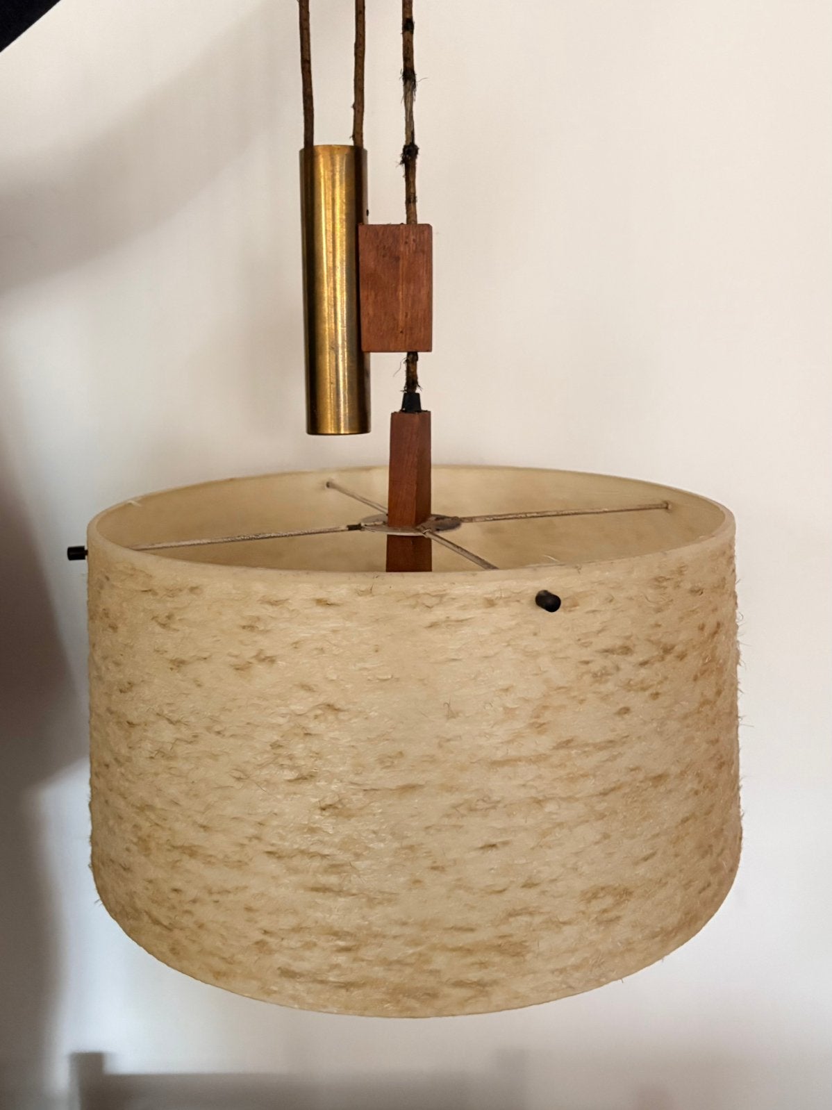 Mid-Century Kaiser Leuchten Hanglamp Contragewicht ‘60, Ophalen, Gebruikt, Kunststof