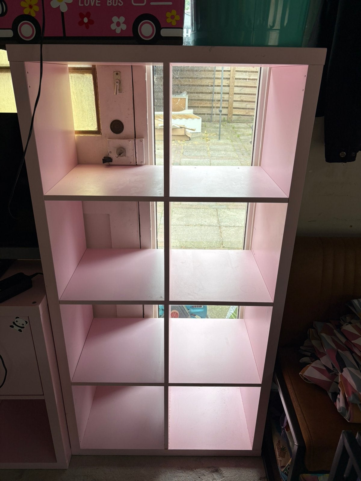 Vakken kasten Kallax roze Ikea, Ophalen, 50 tot 100 cm, Zo goed als nieuw, Minder dan 100 cm