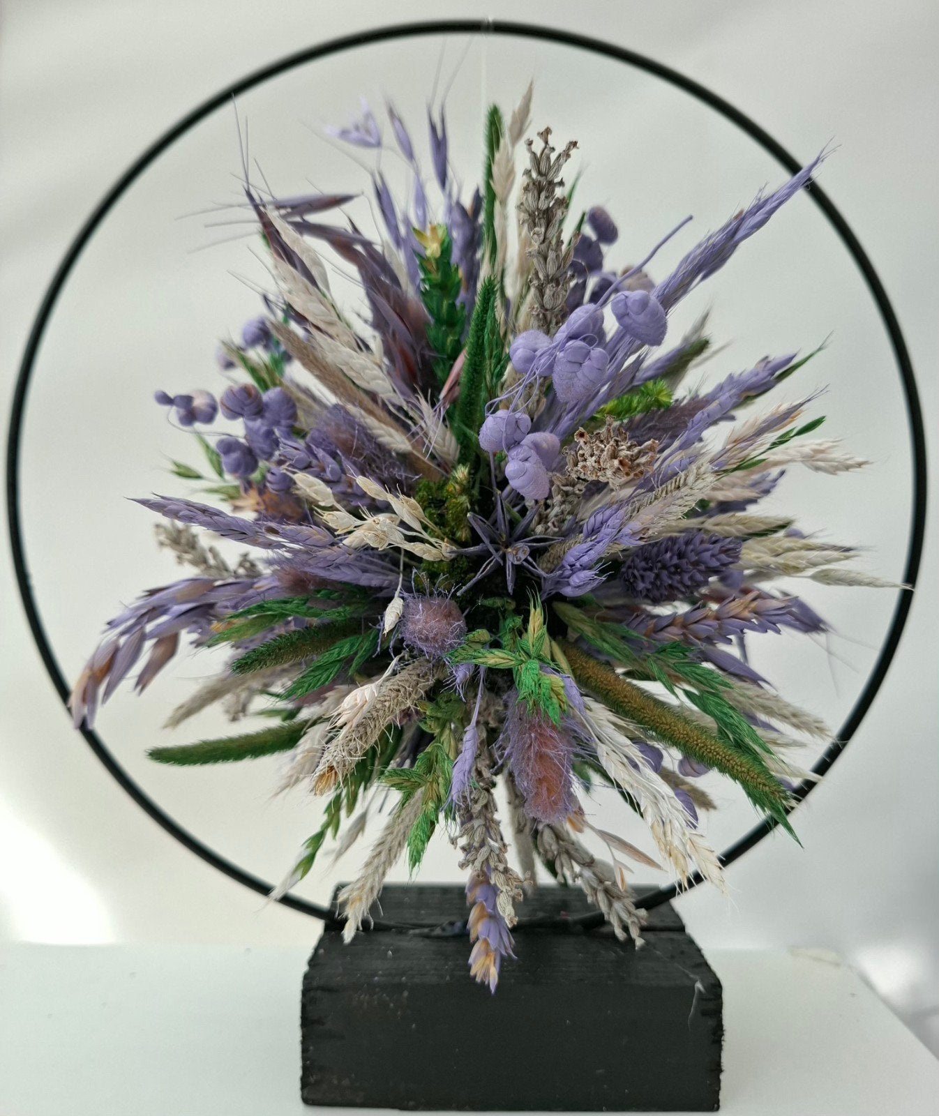 droogbloemen in ring opgemaakt, Ophalen, Nieuw