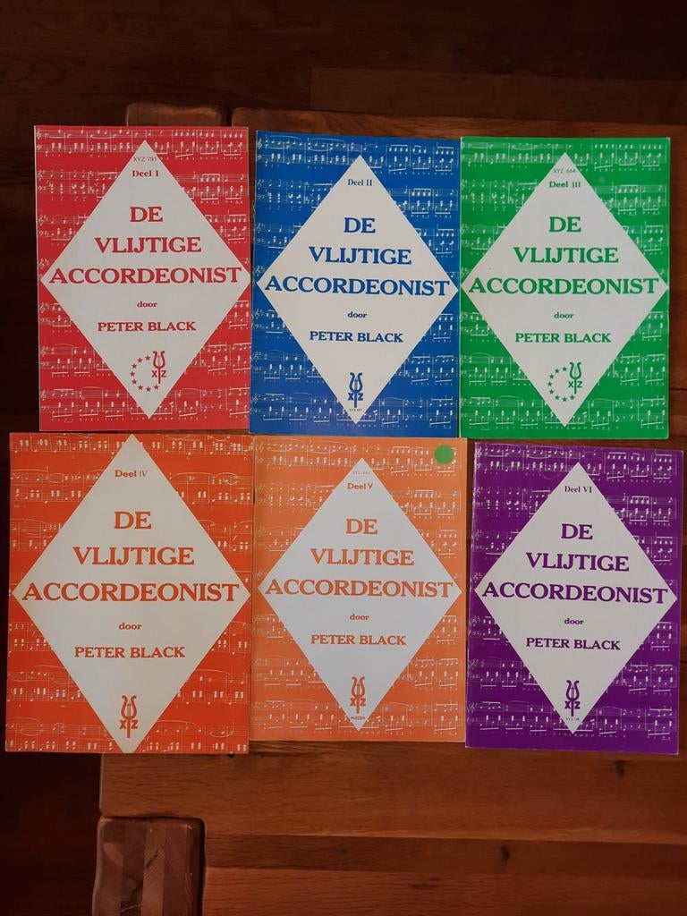 lesboeken accordeon-de vlijtige accordeonist  1,2,3,4,5,6, Gebruikt, Overige genres, Les of Cursus, Ophalen of Verzenden