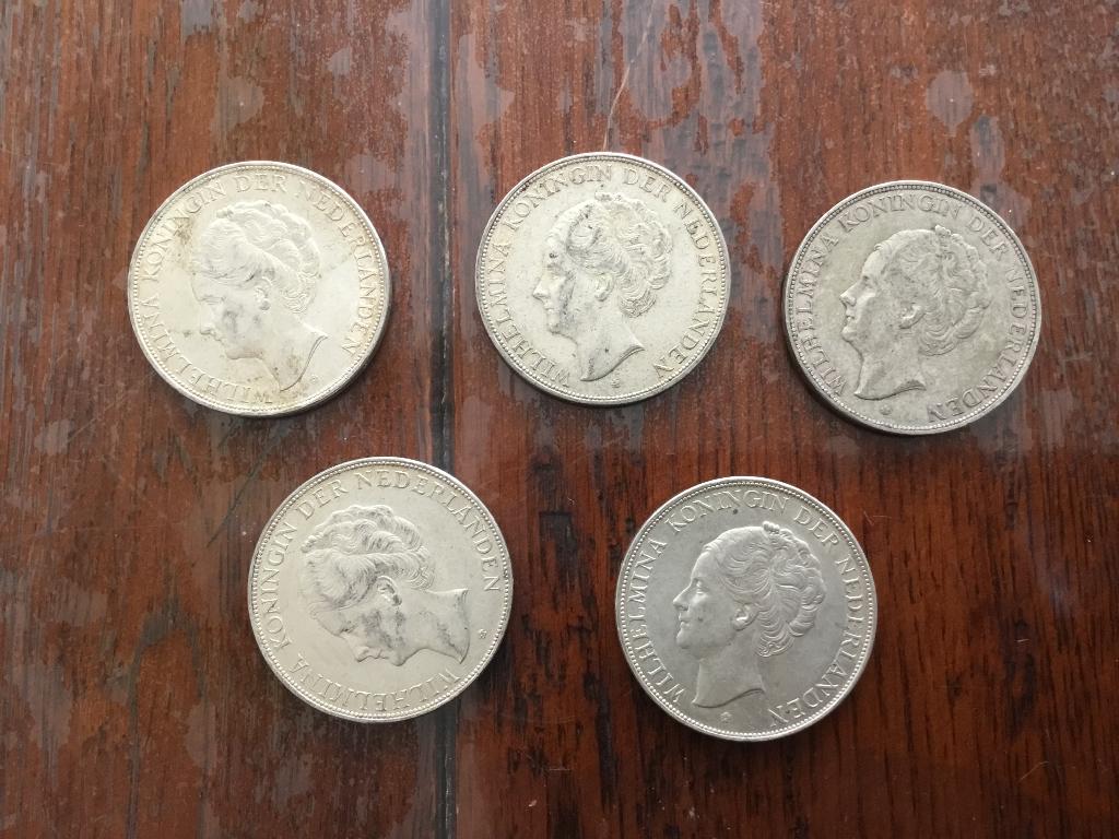 Zilveren munten, Postzegels en Munten, Munten | Nederland, Koningin Juliana, Zilver, Ophalen of Verzenden, Losse munt
