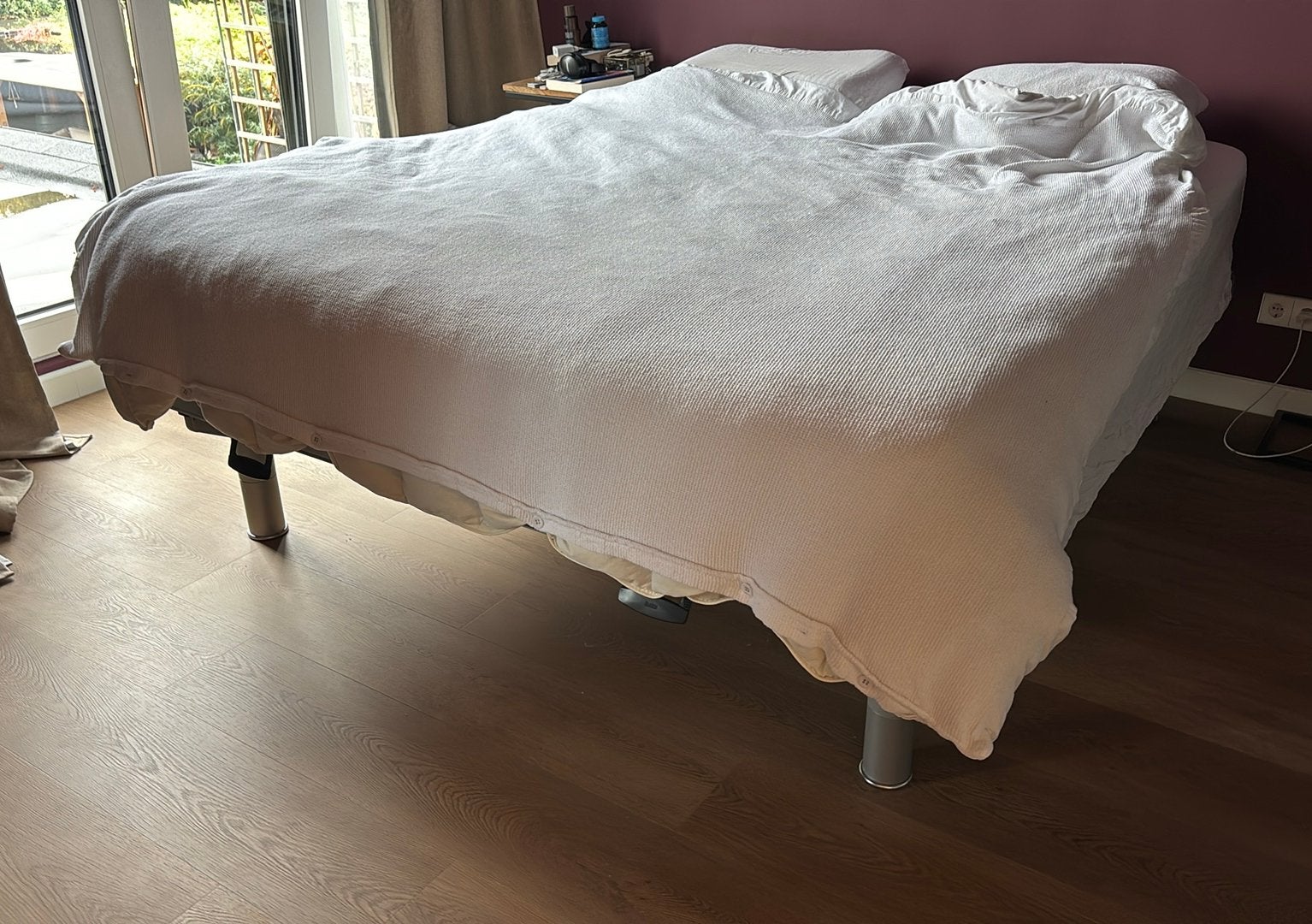Auping Royal bed 180 x 200 verstelbare bodem en matrassen, Ophalen, Tweepersoons, 180 cm, 200 cm