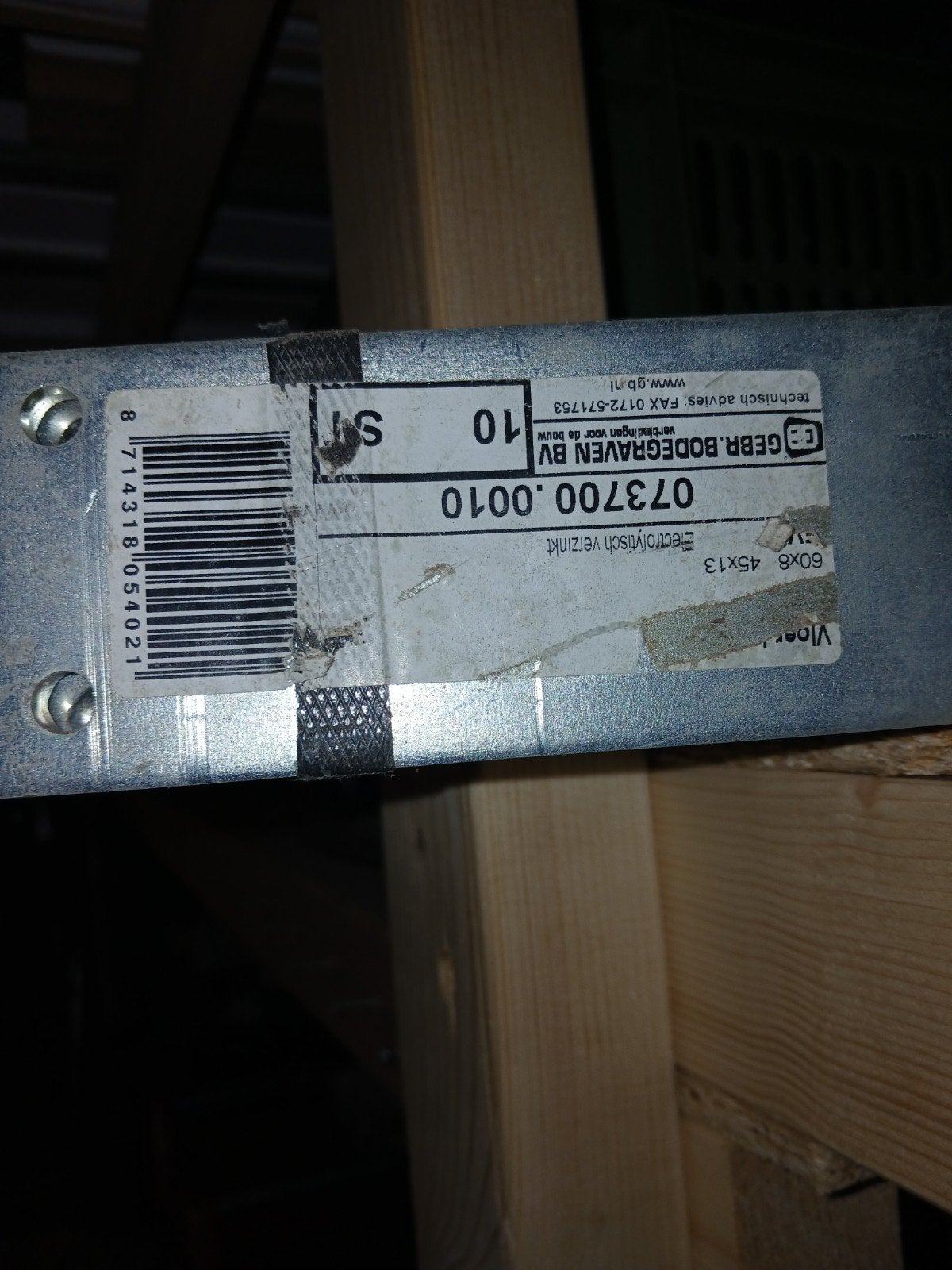 Vloerplaat 60x8 45x13 Elektrolytisch Verzinkt, Ophalen of Verzenden