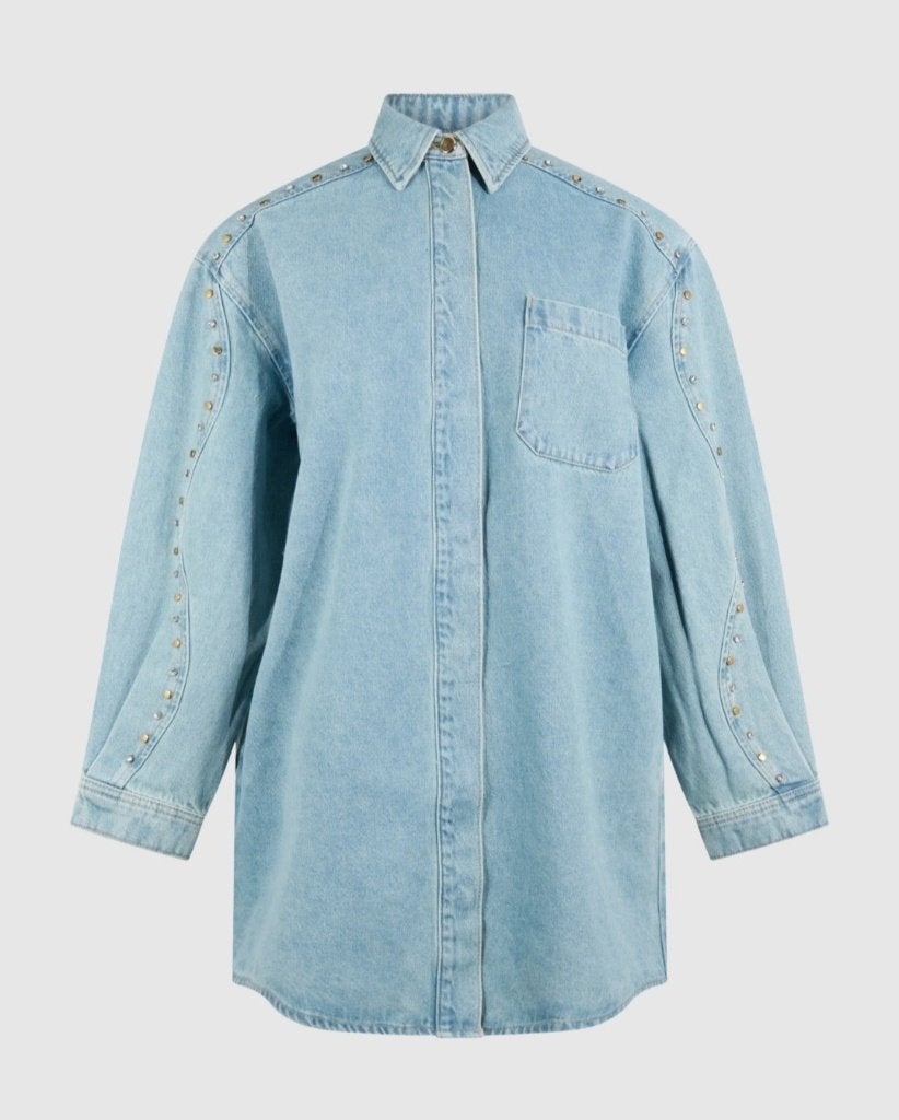 Shoeby blouse Denim maat XL (48), Blauw, Maat 46/48 (XL) of groter, Ophalen of Verzenden, Zo goed als nieuw
