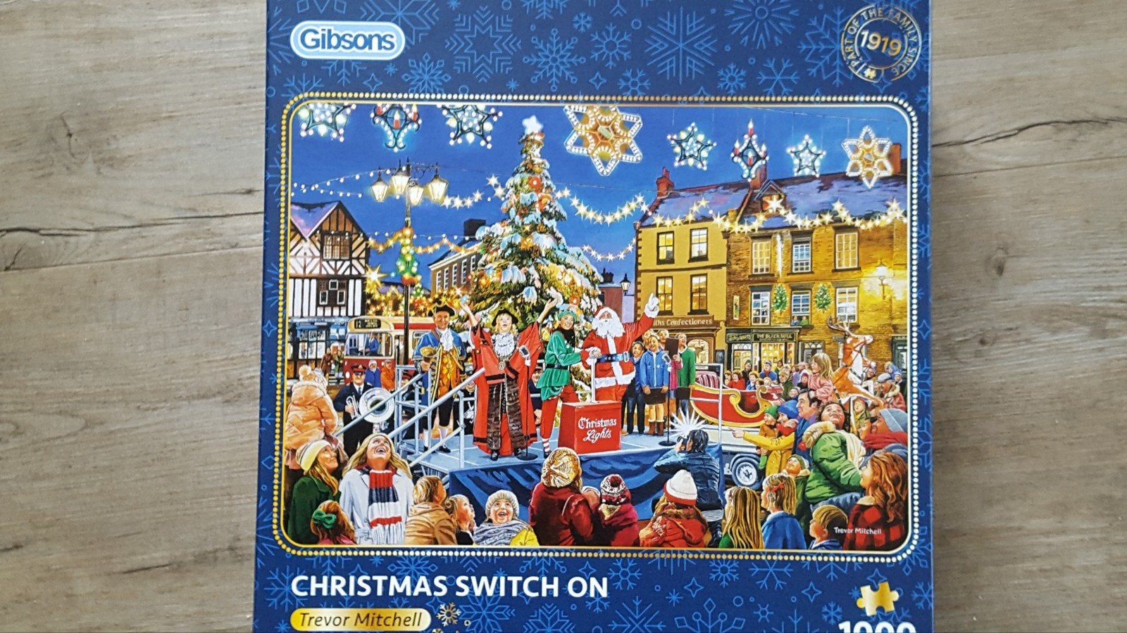 Gibsons puzzel: Christmas switch on (1000 stukjes), Hobby en Vrije tijd, Ophalen of Verzenden, 500 t/m 1500 stukjes, Zo goed als nieuw