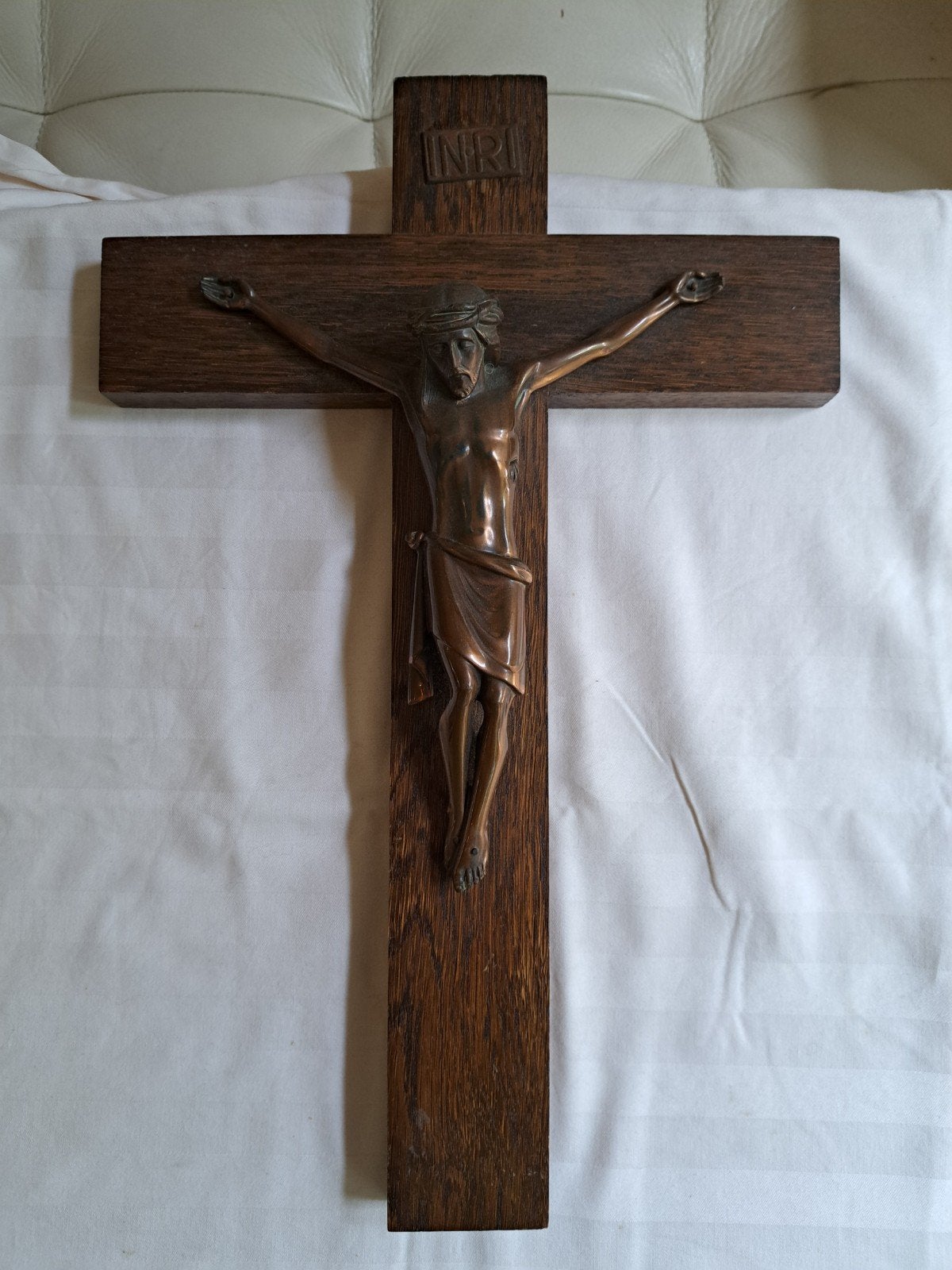 Prachtig kruisbeeld Jezus crucifix, Antiek en Kunst, Ophalen of Verzenden