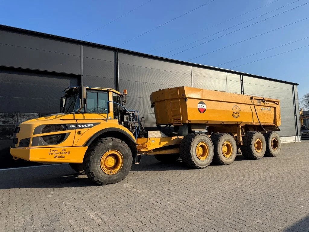 Volvo A30G Met Beco Maxxim 600 oplegger TOP CONDITION !