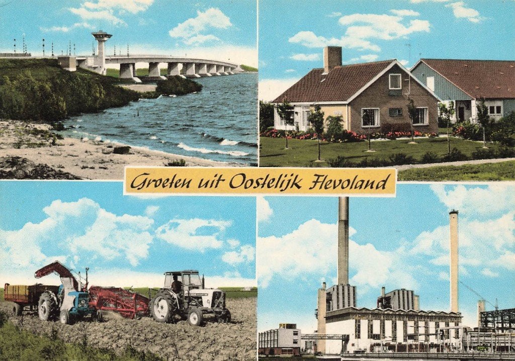 Groeten uit Oostelijk Flevoland, Ophalen of Verzenden, 1960 tot 1980, Ongelopen, Flevoland
