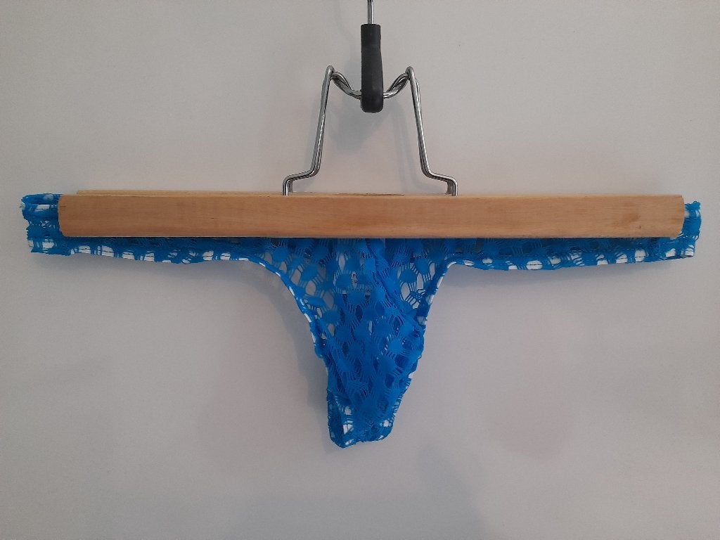 Blauwe Heren String Maat M, Kleding | Heren, Verzenden, Blauw, Slip