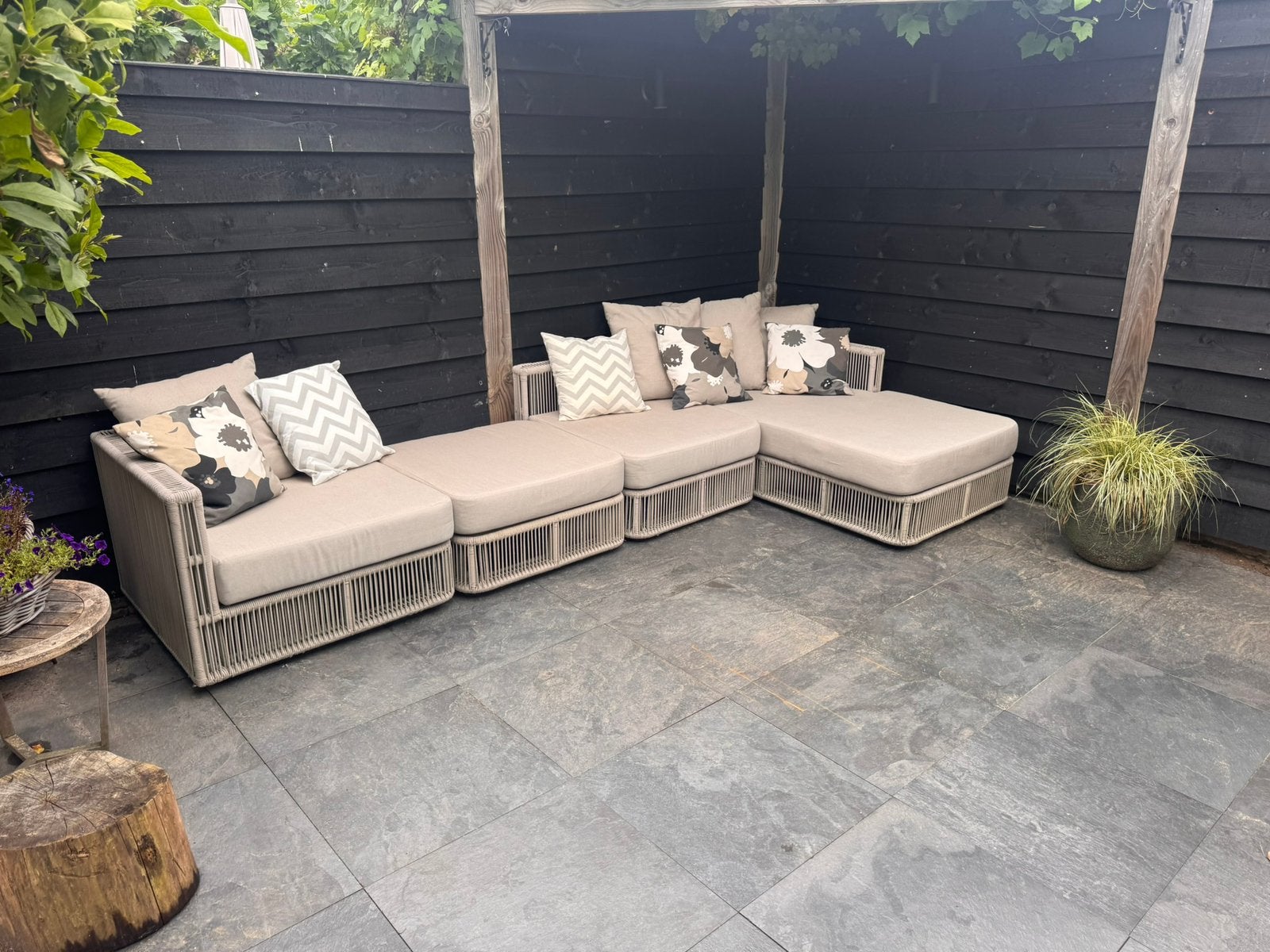 Borek Lincoln Loungeset, Tuin en Terras, Ophalen, Zo goed als nieuw, Wicker, Hocker