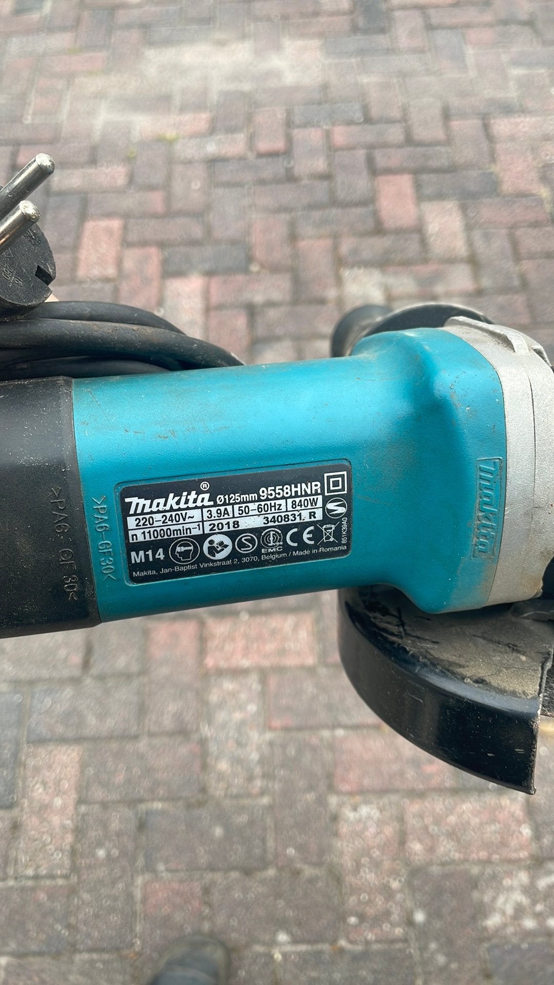 Haakse slijper 125 mm, Ophalen of Verzenden, Zo goed als nieuw, 700 tot 1000 watt, Haakse handslijpmachine