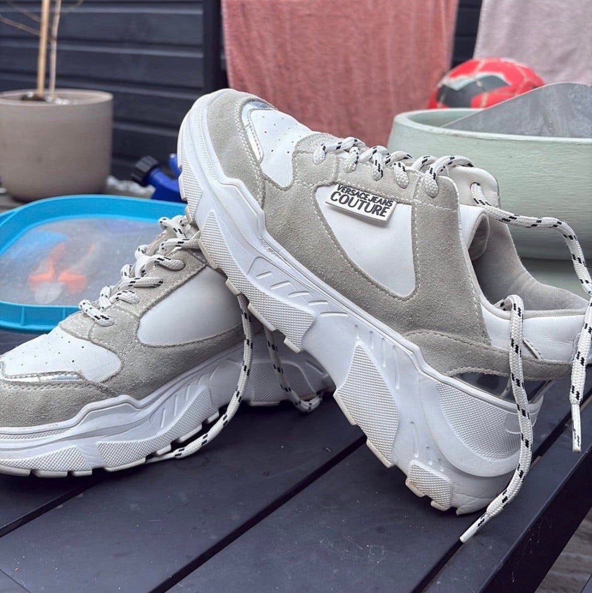 Versace Jeans Couture schoenen maat 37, Ophalen of Verzenden, Gedragen, Beige, Sneakers of Gympen
