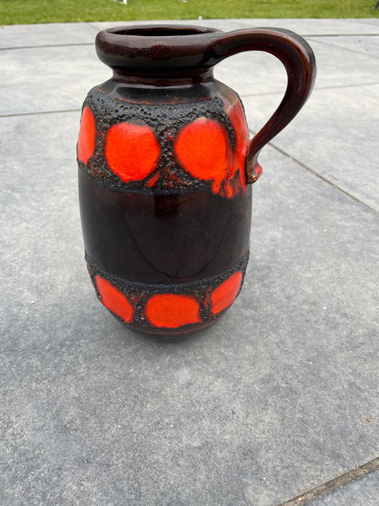 Vintage scheurich vaas 484-27 vaas/kan met Fat Lava decor, Ophalen