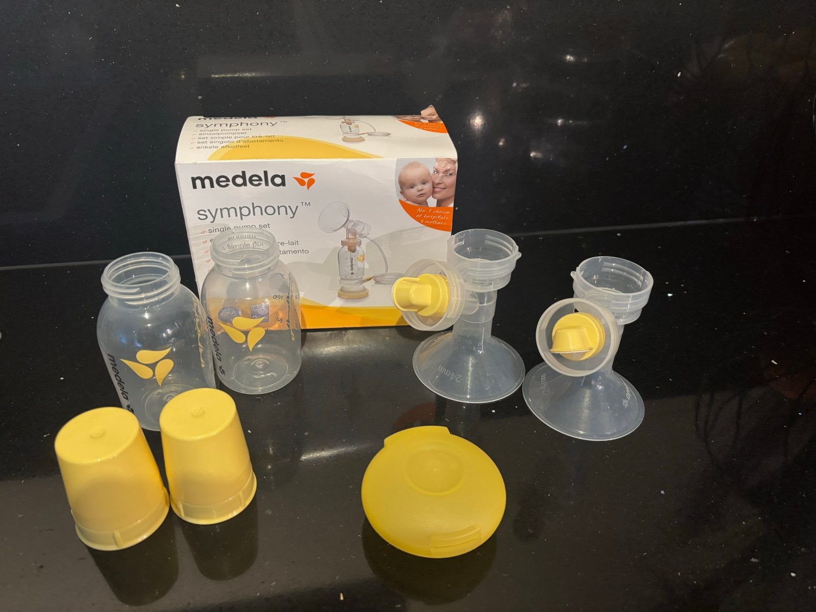 Medela Symphony Borstkolf Set - Compleet en Zo Goed als Nieu, Ophalen, Zo goed als nieuw