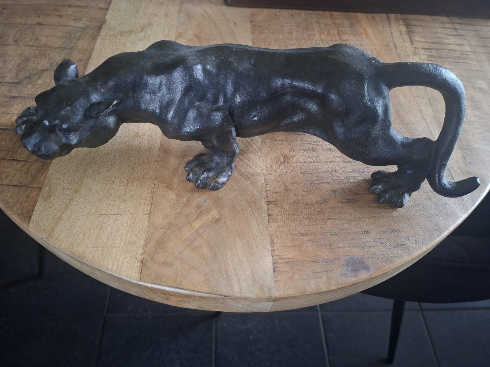 Zwarte Panter Beeld - Decoratief Gietijzer, Ophalen of Verzenden