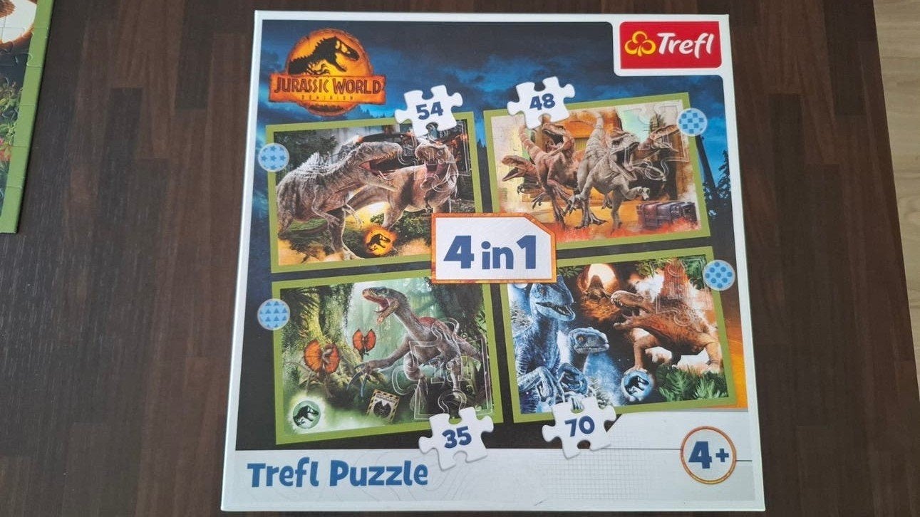 Dino Puzzel 4-in-1 - Jurassic World Trefl, Ophalen of Verzenden, 10 tot 50 stukjes, Zo goed als nieuw