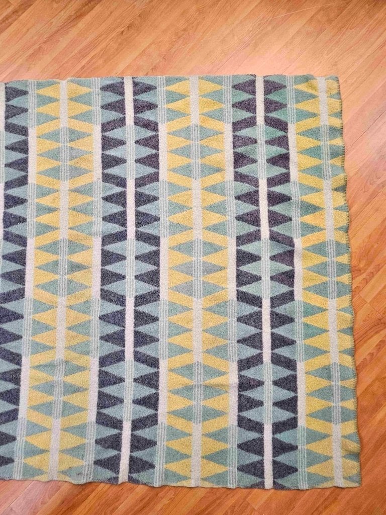 Retro Wollen deken 200/145 cm, Wit, Djt@dejuistetoon.eu, Ophalen of Verzenden, Zo goed als nieuw
