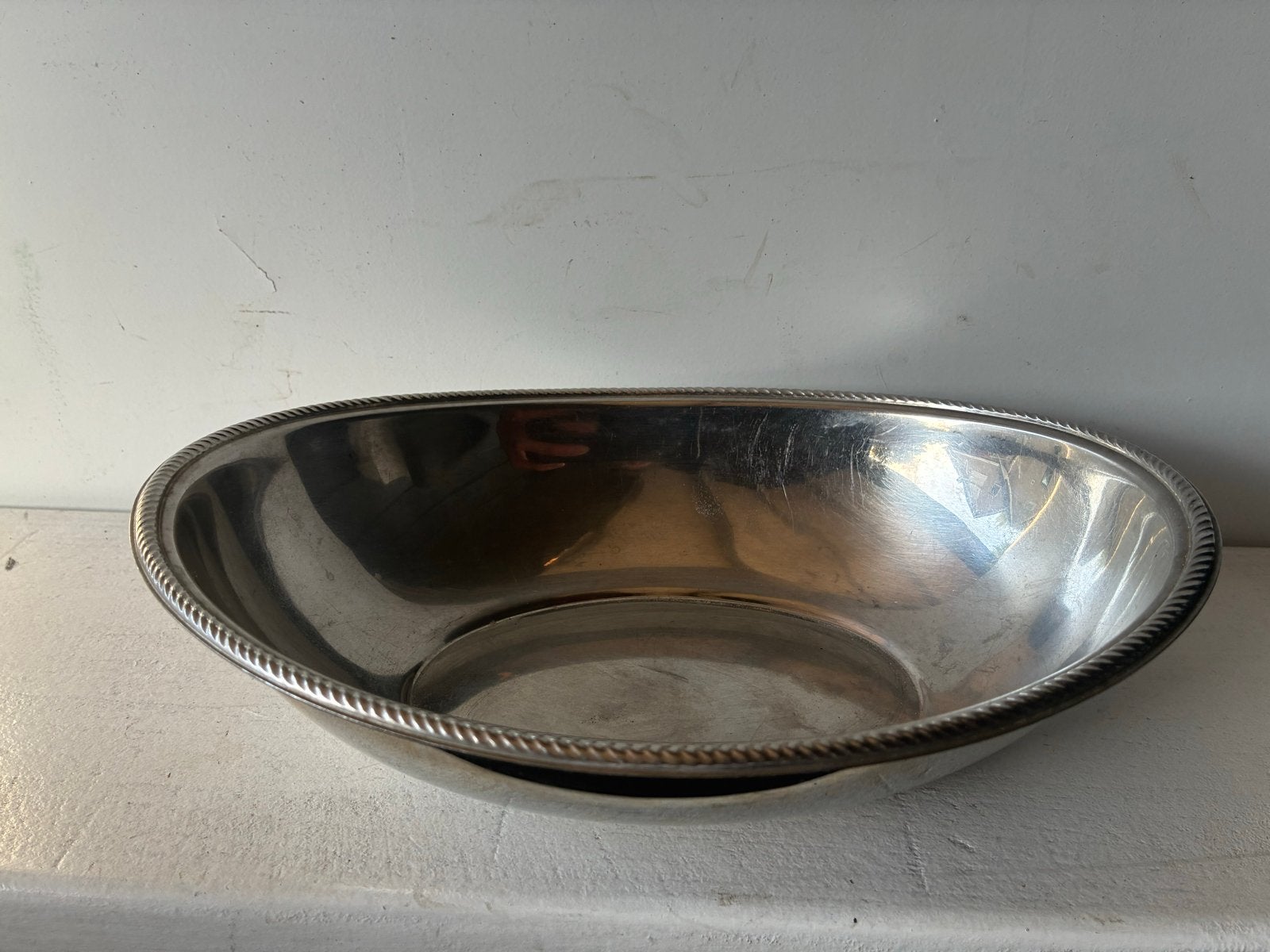 Vintage Alfra Alessi (Serveer)schaal 18/10 RVS Parelrand, Ophalen of Verzenden
