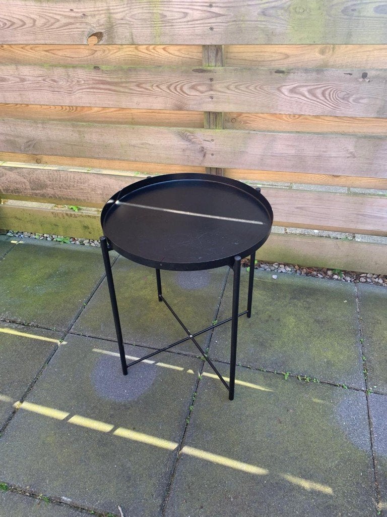 GLADOM (Ikea zwart), Ophalen, Gebruikt, Rond, Metaal