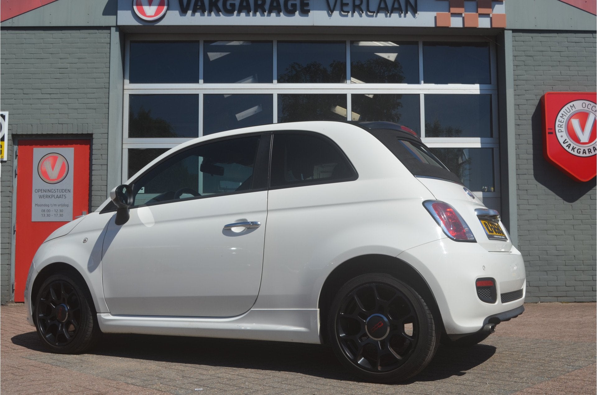 Fiat 500C 0.9 TwinAir 500S cabrio 12 mnd. gar. (bj 2013), 86 pk, Gebruikt, 31 €/maand, Wit