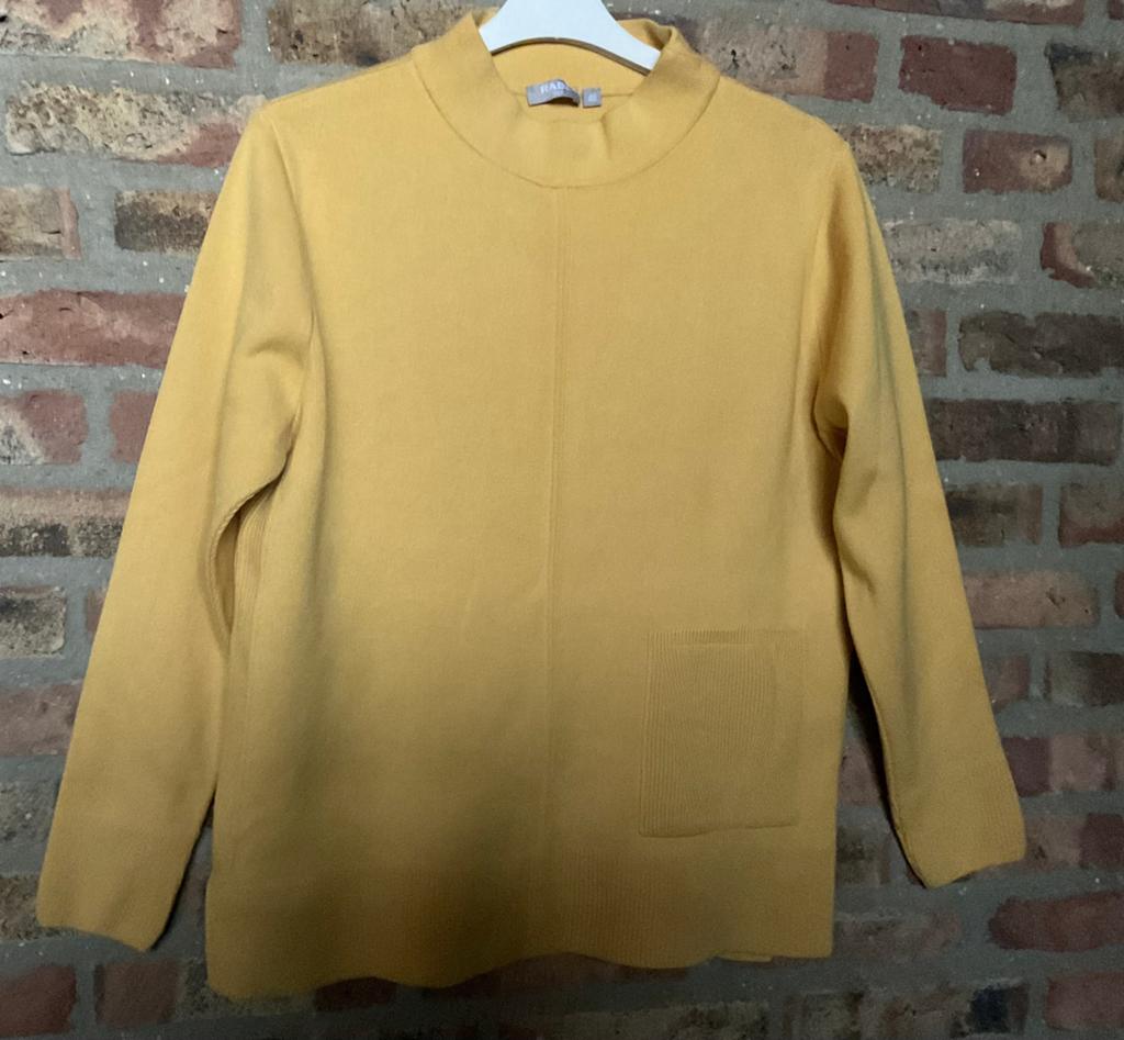 Nieuw! Rabe prachtige lente gele trui, details  mt 42, Ophalen of Verzenden, Nieuw, Maat 42/44 (L), Geel
