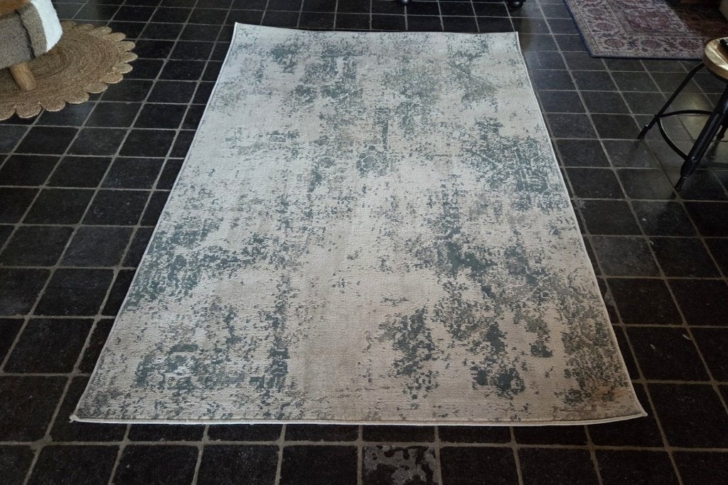 Vloerkleed Vintage Babylon Petrol Grandstone 160 x 240, Ophalen, 150 tot 200 cm, Blauw, Rechthoekig