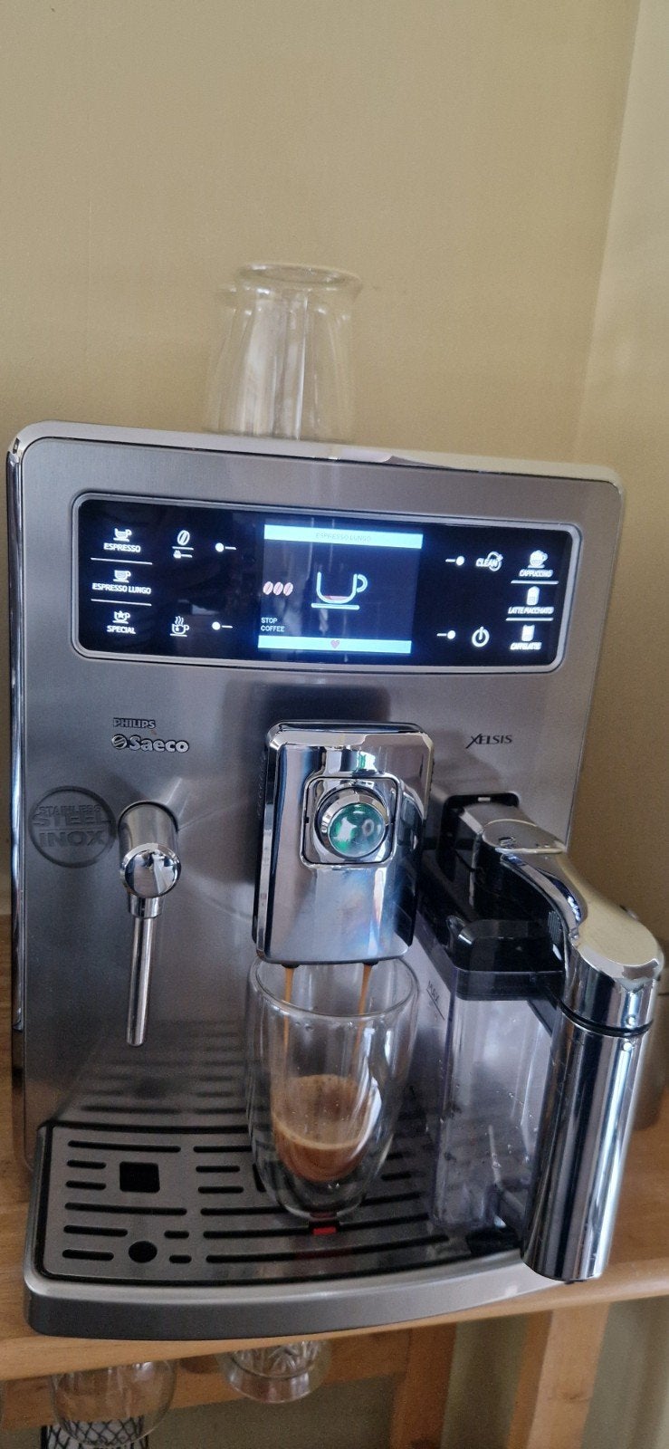 Saeco Philips Xelsis HD8944/02 RVS-INOX  koffiemachine, Witgoed en Apparatuur, Koffiezetapparaten, Ophalen of Verzenden, Koffiemachine