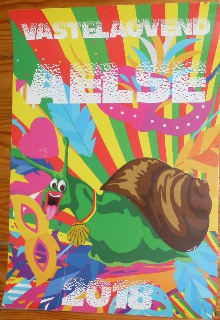 Al1109 poster carnaval 2018 - Elsloo - Limburg, Verzamelen, Posters, Ophalen of Verzenden, Zo goed als nieuw, A1 t/m A3, Overige onderwerpen