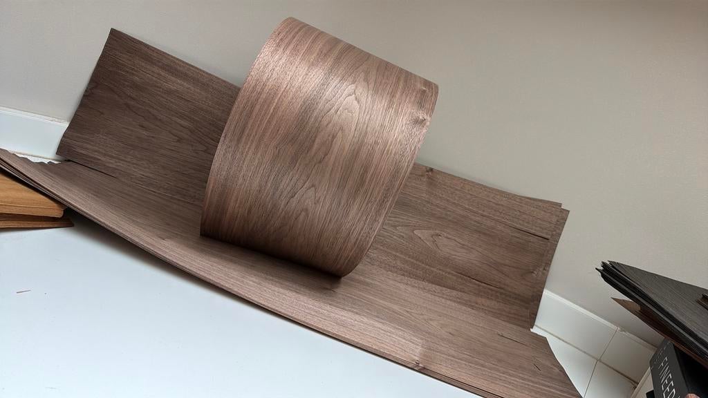 Noten fineer 90x27cm, Verzenden, Almelo, Nieuw, Fineer