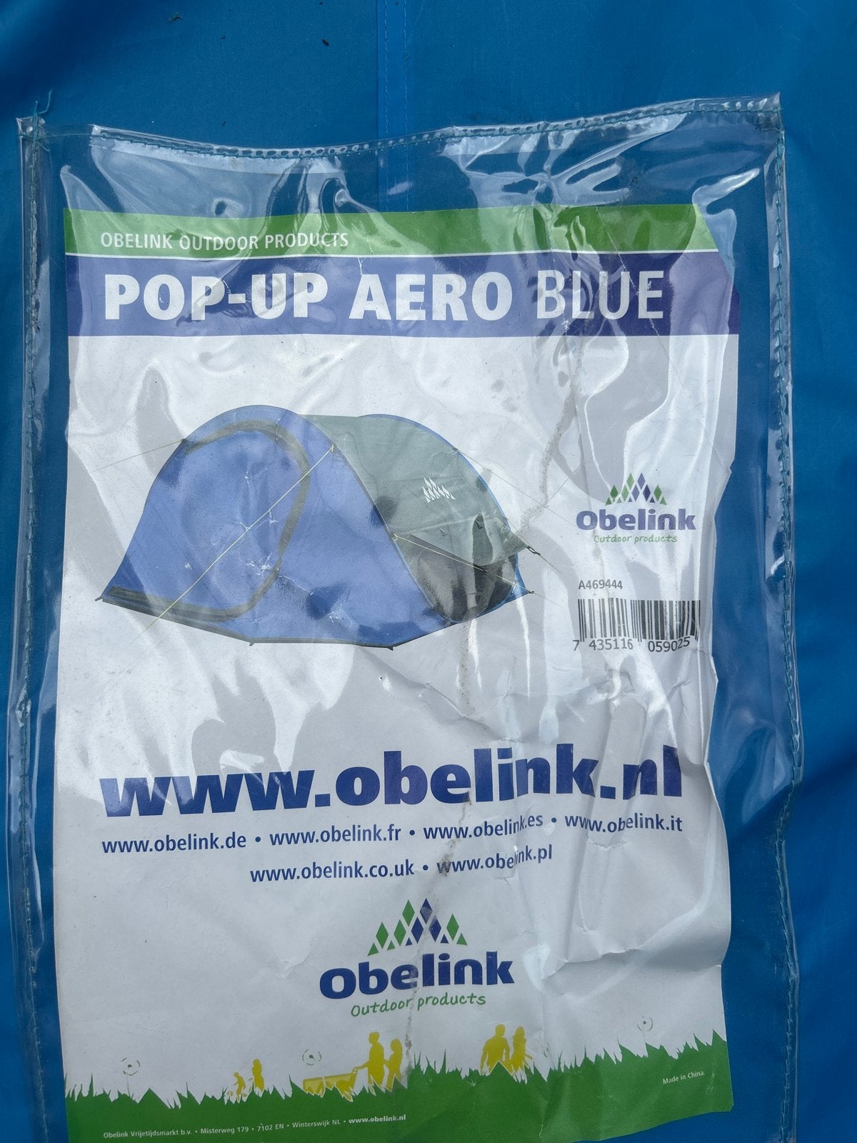 Pop-up Aero Blue van Obelink, Ophalen of Verzenden, Zo goed als nieuw, Tot en met 2