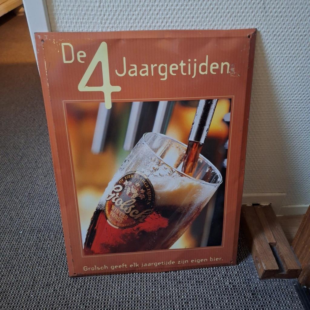 Grolsch bord, Ophalen of Verzenden, Gebruikt, Reclamebord, Plaat of Schild, Grolsch