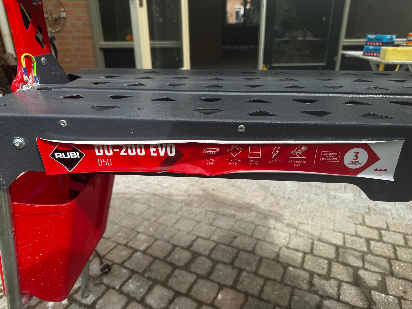 Rubi DU-200 EVO 850 Tegelzaag / Tegelsnijder, Ophalen, Cirkelzaag, Zo goed als nieuw, 30 tot 70 mm