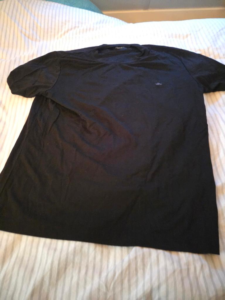 Stefano Ricci Zwart T-shirt - Maat L, Ophalen, Maat 52/54 (L), Zwart, Zo goed als nieuw