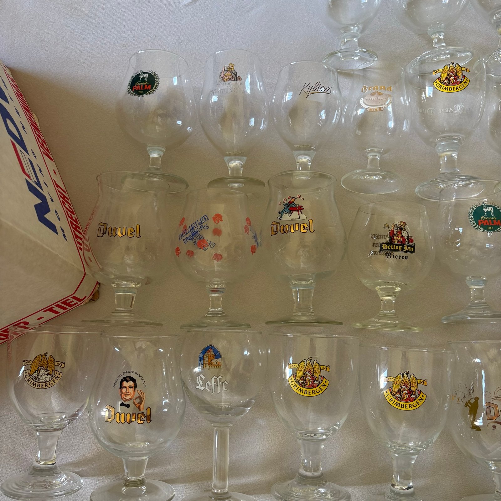 Grote collectie bierglazen van diverse merken, Ophalen of Verzenden, Gebruikt, Bierglas