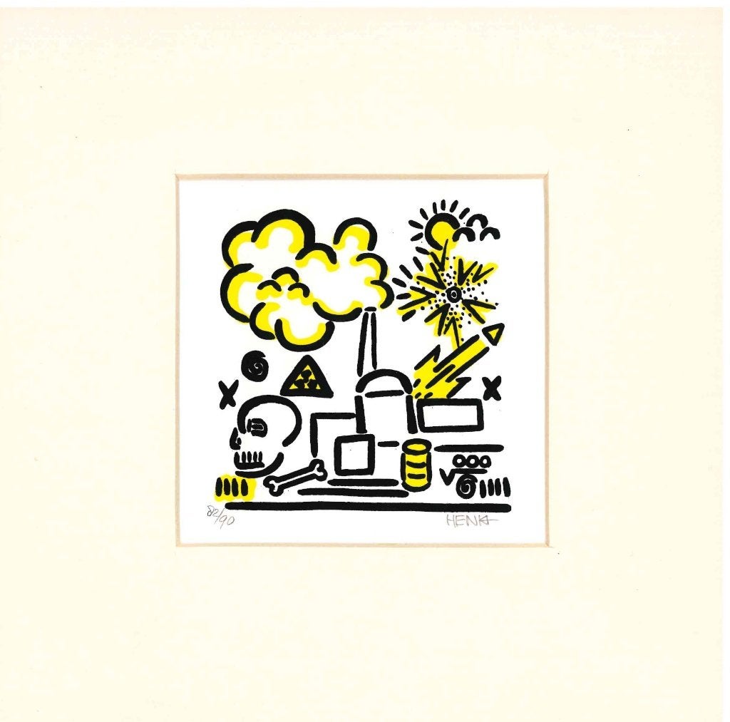Zeefdruk van Henk de Bouter wolk, Antiek en Kunst, Ophalen of Verzenden