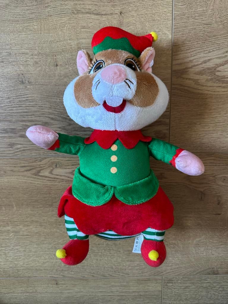 Kerst AH Hamster Knuffel - Feestelijke Pluche Speelgoed, Kinderen en Baby's, Speelgoed | Knuffels en Pluche, Zo goed als nieuw