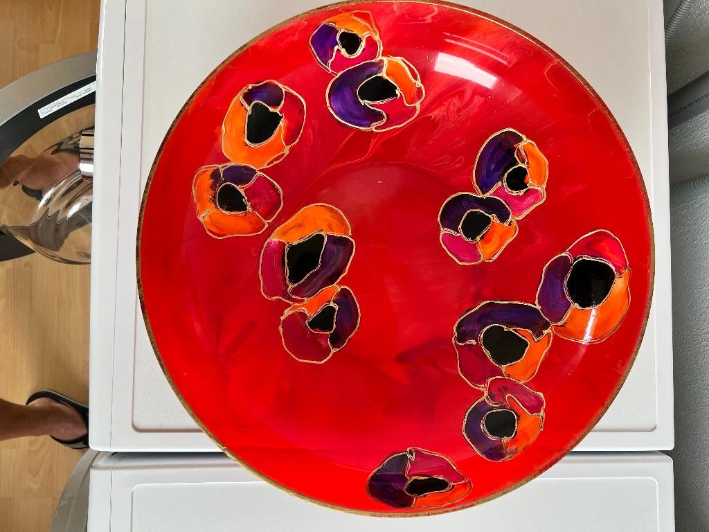 Glazen schaal, vaasje en potjes "by Mariel" uit Groesbeek, Antiek en Kunst, Ophalen